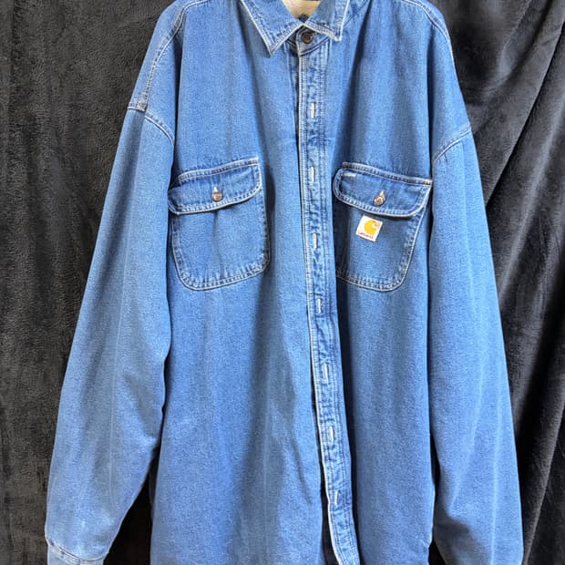 칼하트 데님 쉐르파 셔츠 자켓 XXL