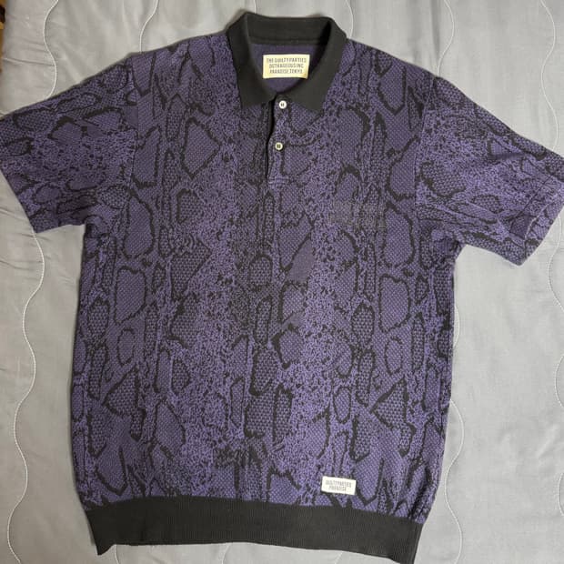 [S] 와코마리아 파이톤 폴로 니트