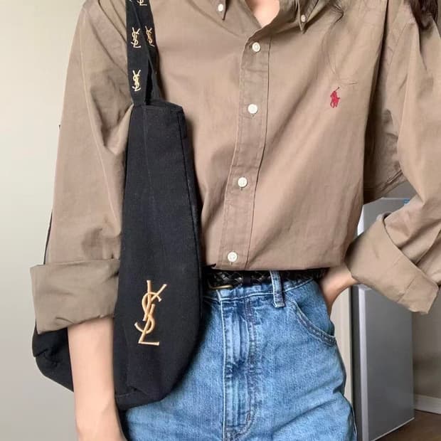 입생로랑 뷰티 캔버스 에코백 블랙 지퍼o