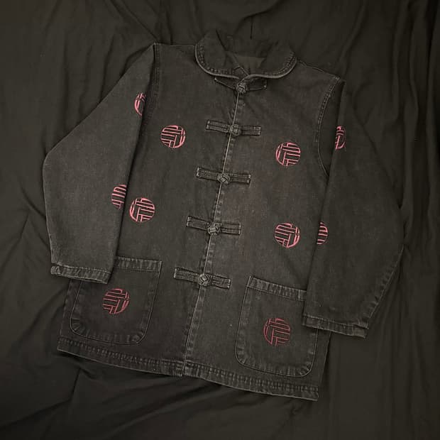 빈티지 쿵푸 가먼트워시 데님 자켓