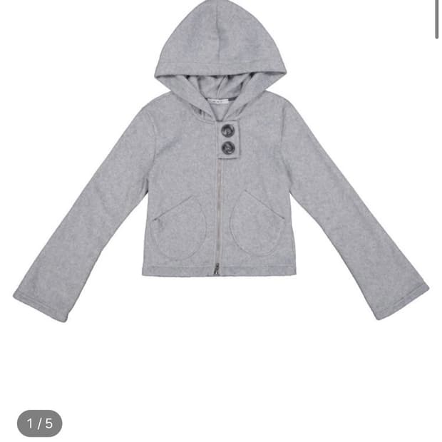 큘 플리스 후디 자켓 그레이