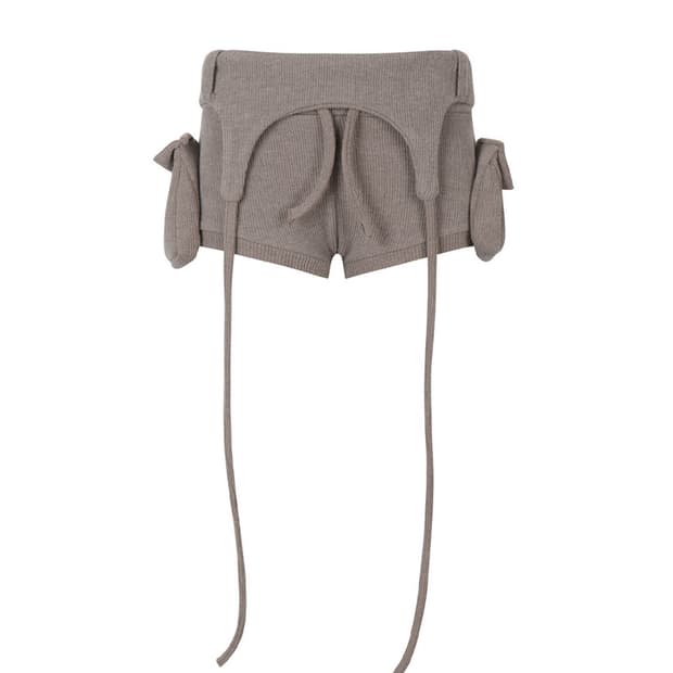 길라아카이브 포켓 니트 숏츠 브라운