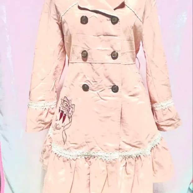 엑시즈팜 빈티지 핑크 레이스 로리타 히메갸루 롱코트