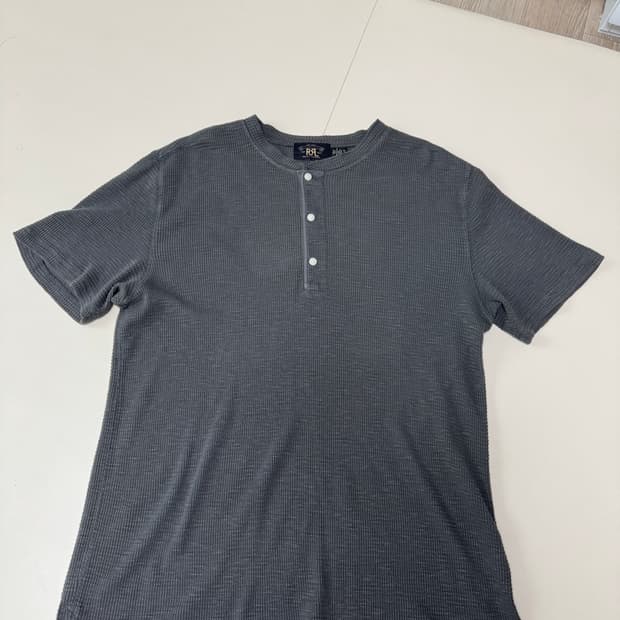 RRL 더블알엘 와플 반팔 티셔츠 블랙 XL