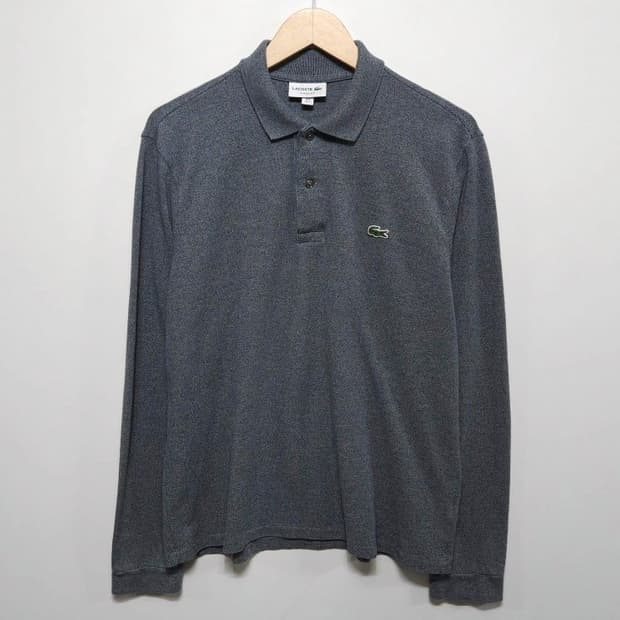 100 LACOSTE 라코스테 긴팔 카라티 피케 셔츠클래식핏 차콜 그레이