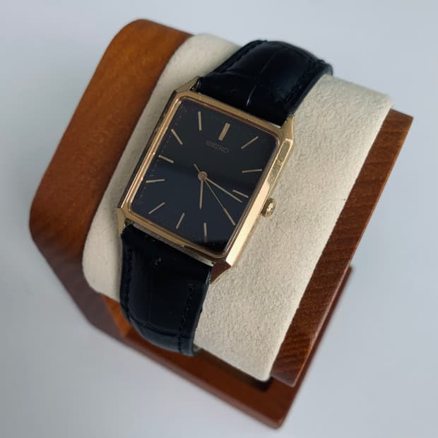 세이코 Seiko 스퀘어 쿼츠 블랙