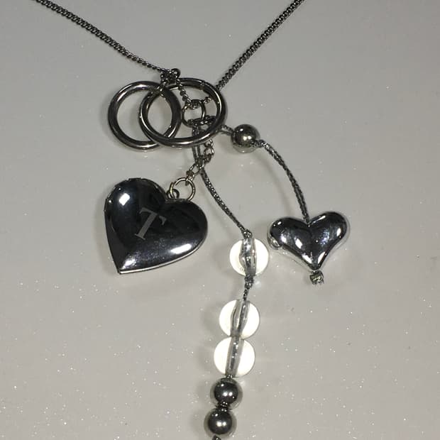 open heart long necklace