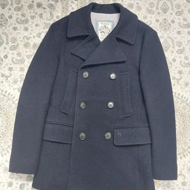 헤지스 네이비 더블 피코트 95