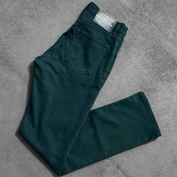 에드윈 503 카키 데님팬츠 W38 