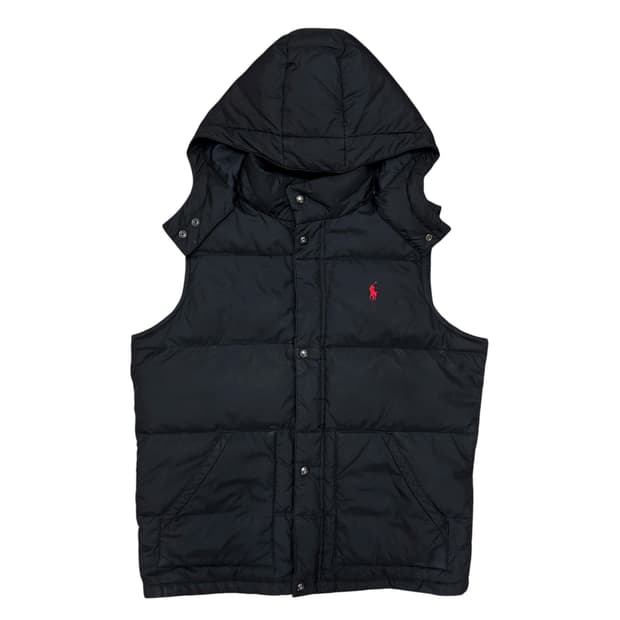 폴로 레드포니 블랙 패딩조끼(16-18)