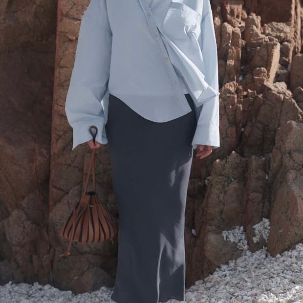 (1회착용)제이청 살랑스커트 차콜 Salang Skirt