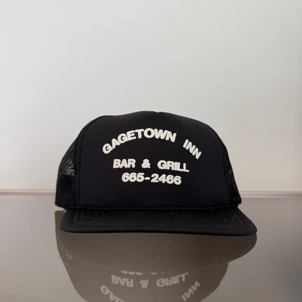USA GAGETOWN INN 블랙 메쉬캡 빈티지 모자