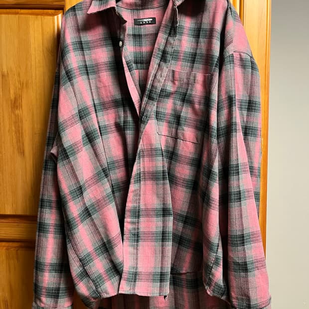 DNSR 오버사이즈 멀티 체크 셔츠 L