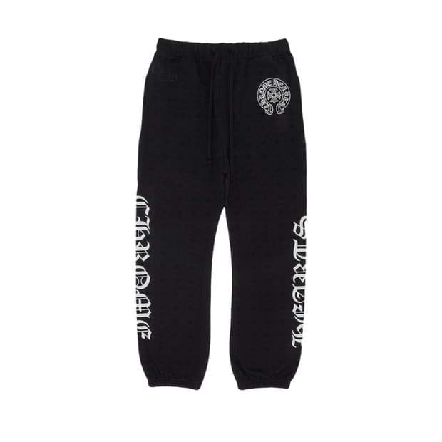 [S] 크롬하츠 올오버 모노그램 홀스슈 스웻팬츠 블랙