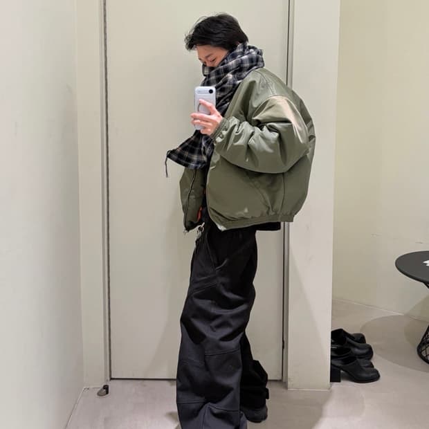 [OS] 논노드 러스터 봄버 재패이즈 새틴 카키