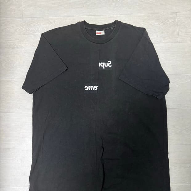 꼼데가르송x슈프림 블랙 XL 판매