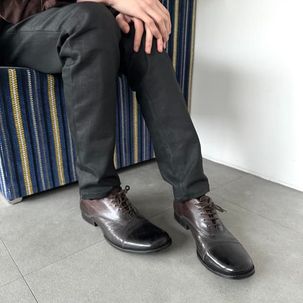 돌체앤가바나 투톤 와이드 스퀘어토 더비슈즈