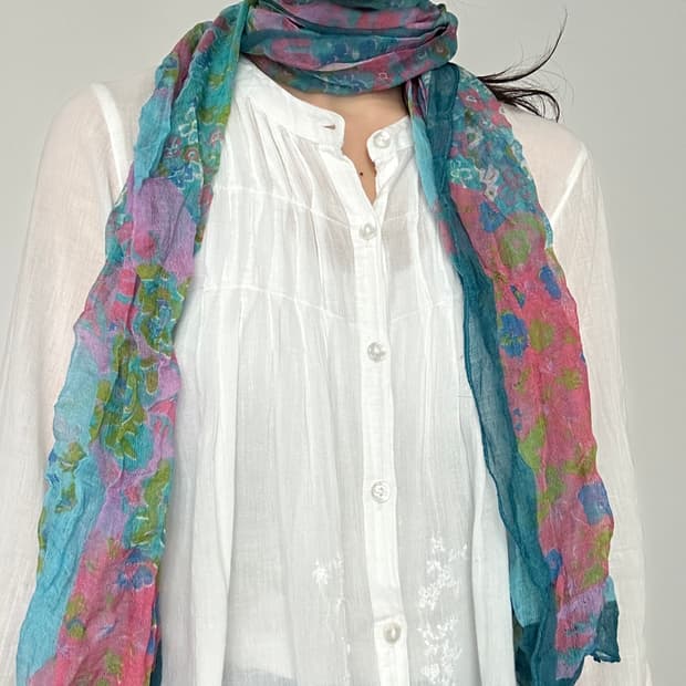 꽃패턴 빈티지스카프