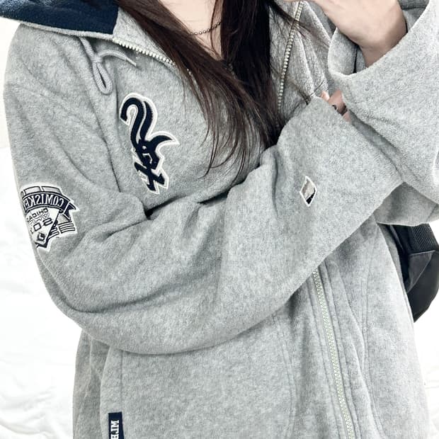 MLB 화이트삭스 그레이 플리스 자켓