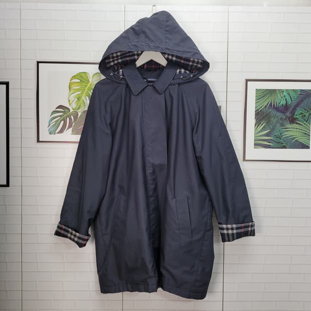 버버리 후드 트렌치코트 (안감 라나울 겨울 가을 봄 착용가능) 66 77