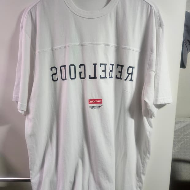 슈프림 x 언더커버 풋볼 탑 반팔티 라지.