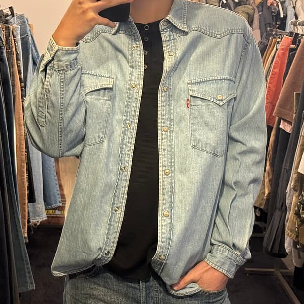 리바이스 레드탭 연청 데님 웨스턴 워크 남방 빈티지 아메카지 밀리터리