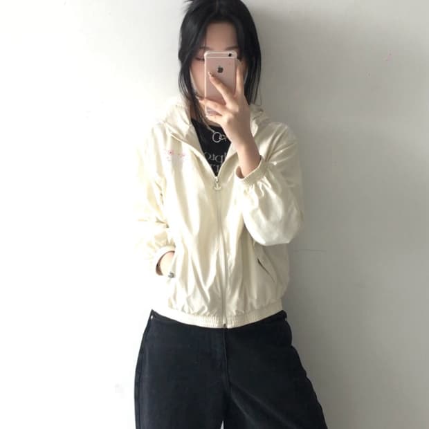 아디다스 플라워 프린팅 바람막이