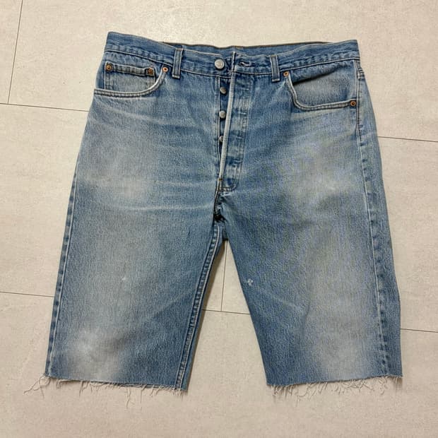 90s 리바이스 501 컷오프 데님 Made in USA