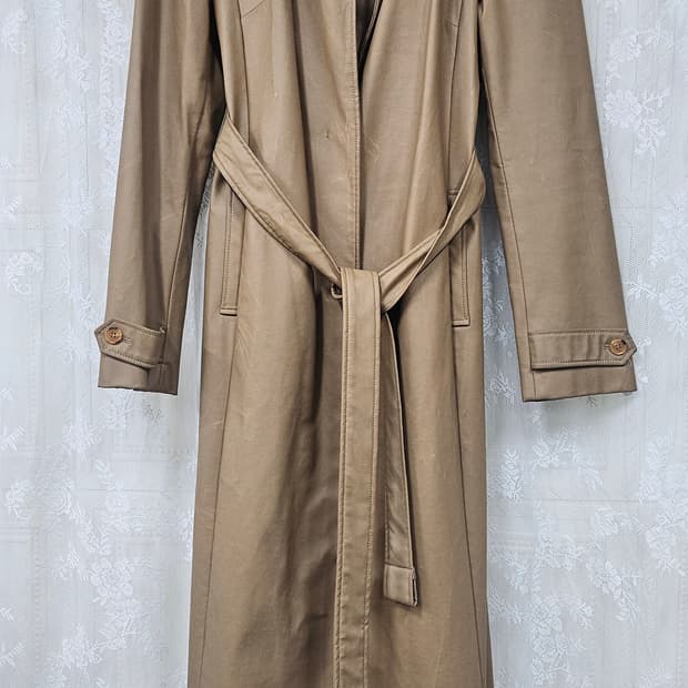 합성피혁 가죽 롱코트 