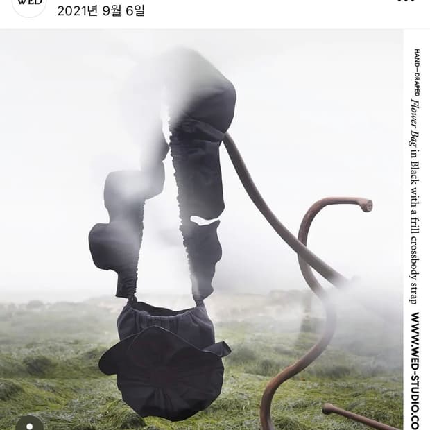 wedstudio 블랙 레이스 가방