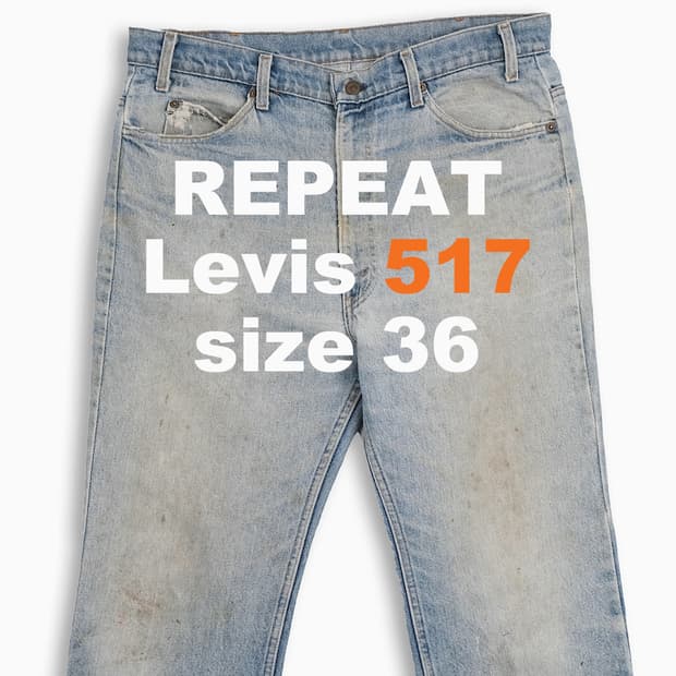 리바이스 517 오렌지탭 연청 70s USA 36인치 OR51738117