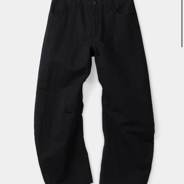 딥 커브드 코튼 블렌드 팬츠 (블랙)