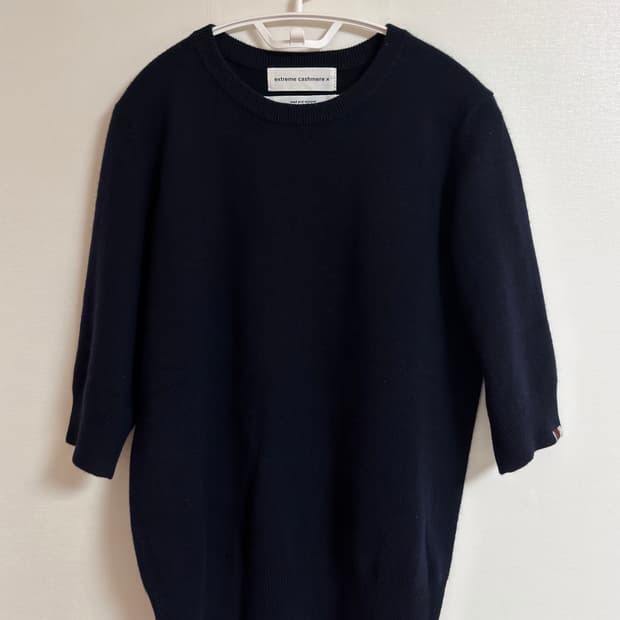 익스트림 캐시미어 반팔 니트