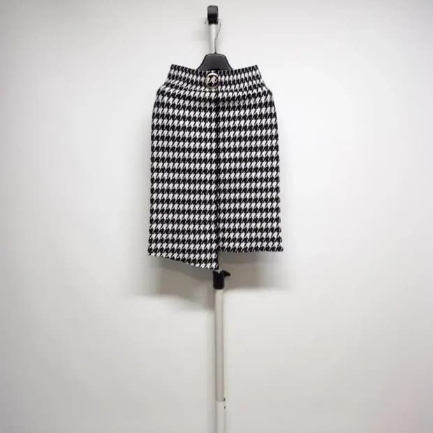 새 로드샵 추동 울 하운드체크 니트스커트 F