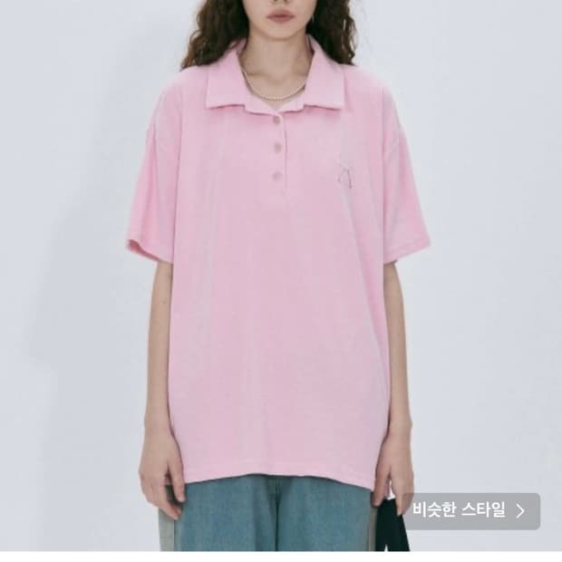 스컬프터 타월폴로탑 베이비핑크 