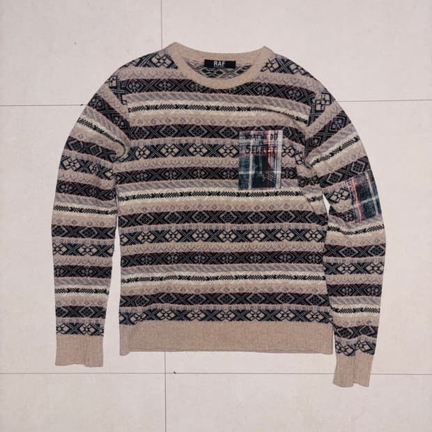 라프시몬스 2006aw 패치니트