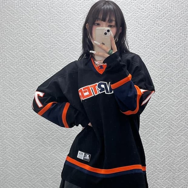 스타터 블랙라벨 올드스쿨 져지 오버핏 스포티 롱슬리브 L C11042