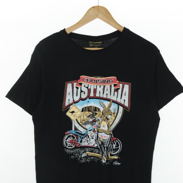 HOXLEY AUSTRALIA 캥거루 바이크 프린팅 반팔티
