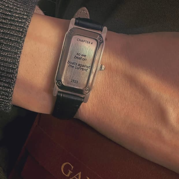 가만 가죽 팔찌 개츠비 마지막 구절 / 단품