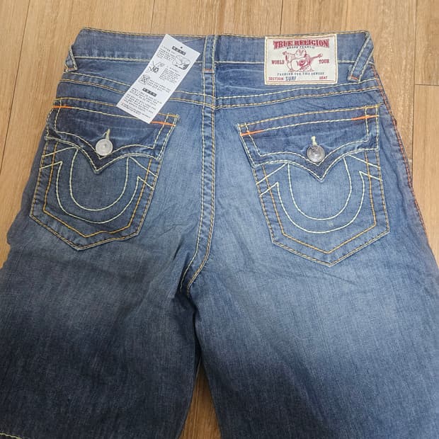 (새상품) 트루릴리젼 데님 스윔 반바지 31