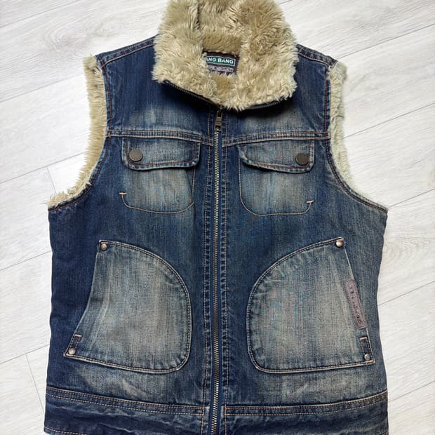Bang bang jeans 빈티지 퍼 조끼