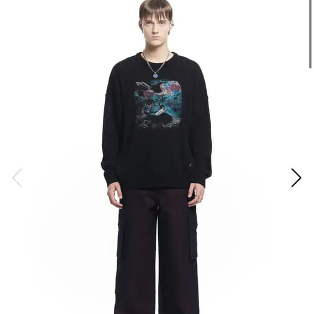 메종미네드 니트 RISK OPRATION PRINTING KNIT