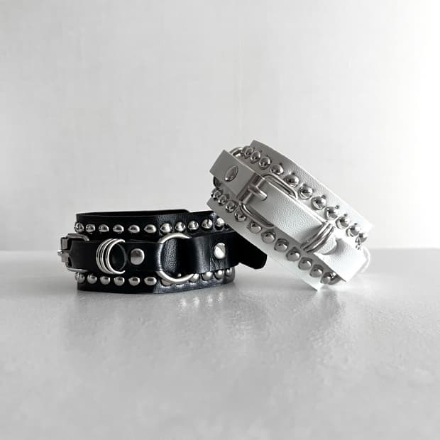 펑크 레더 팔찌