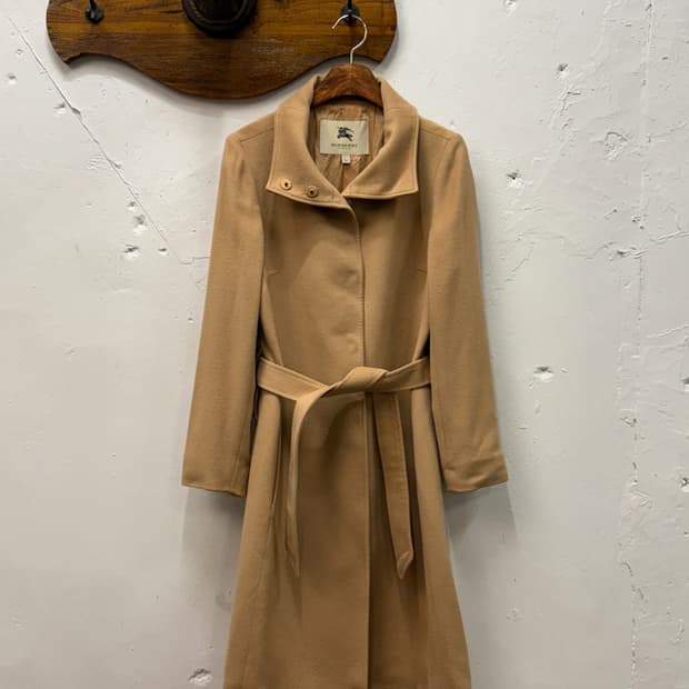 44) Italy Burberry Cashmere Belted Coat