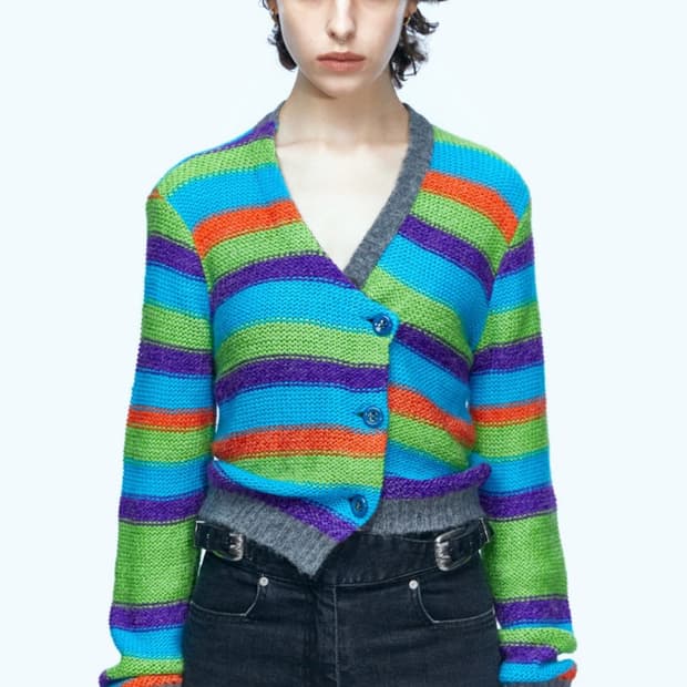 앤더슨벨 22FW martha stripe cardigan