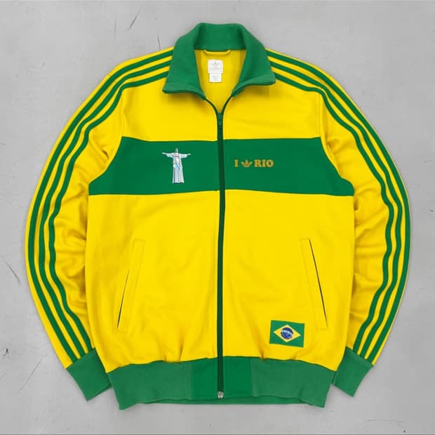 아디다스 파이어레드 브라질 트랙집업 XL