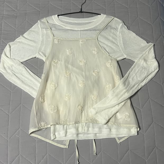 코디 세트(상의)/시스루 이너+뷔스티에