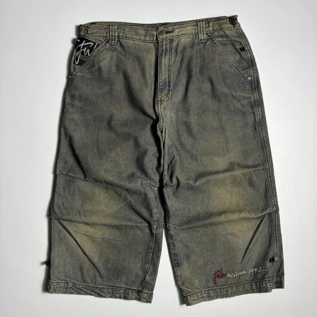 푸부 FUBU Y2K 파라슈트 데님 반바지 R2686
