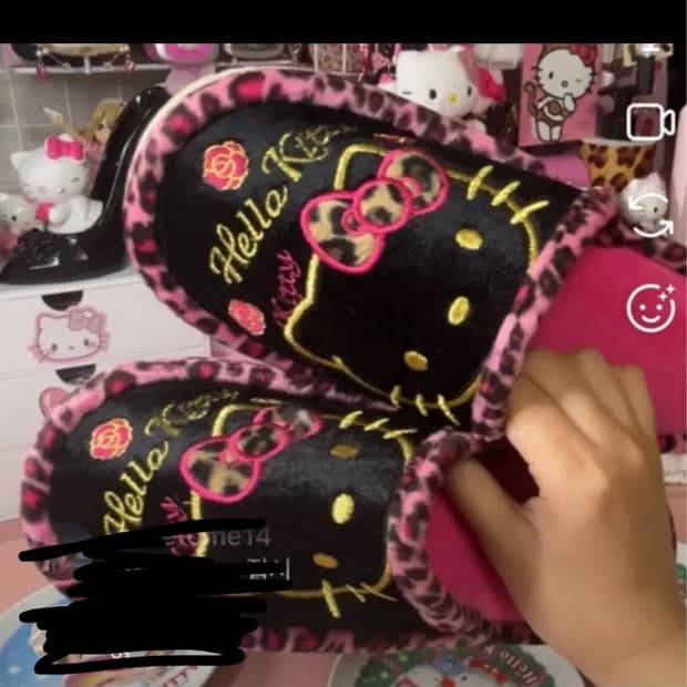 오네갸루 산리오 히비스커스 키티 정품 슬리퍼