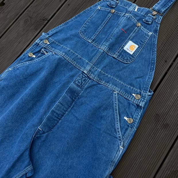 00s 칼하트 USA 오버롤 데님팬츠